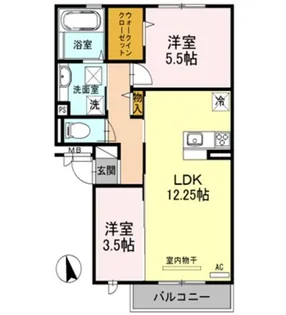 クオーレ【3階】の間取り