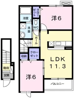 ブルーメ【2階】の間取り