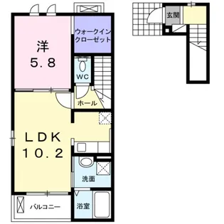 ビサイド・アヴェニュー【2階】の間取り