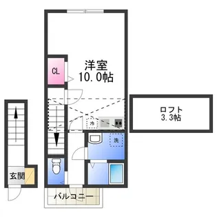 あんしん+八田寺町08−1043【2階】の間取り