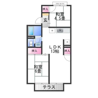 ファミール阪和【1階】の間取り