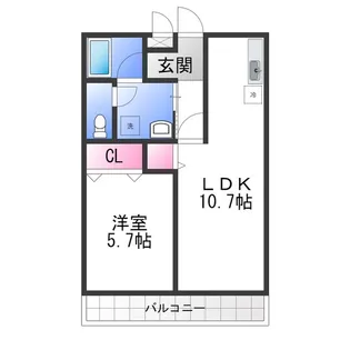 カンターレ鶯谷Ⅰ番館【2階】の間取り