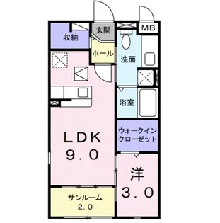 コンフォートA【1階】の間取り
