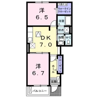 カルム エレガンス【1階】の間取り