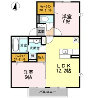 ソレイユ鈴の宮【2階】の間取り