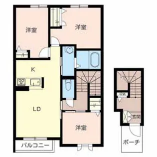 シャーメゾン サンクチュエールB【2階】の間取り