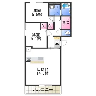 Ag court【2階】の間取り