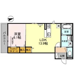 イーグル土師【3階】の間取り