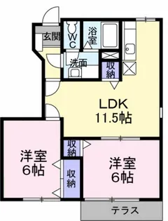 ルミエール【1階】の間取り