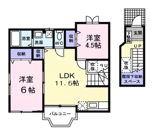 ティンカーベルノワ【2階】の間取り