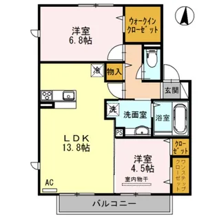 ロコ・ソラーレ【2階】の間取り