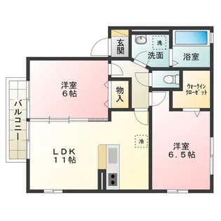 パストラル福田A棟【2階】の間取り