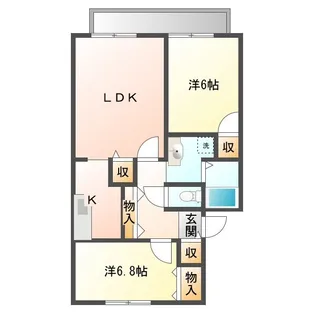 エセルディハイツB棟【1階】の間取り