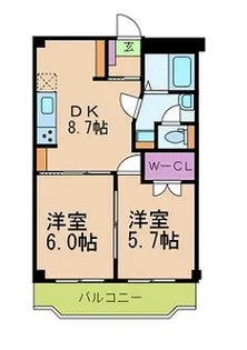 クレセントカシダⅠ【1階】の間取り