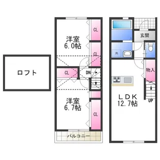 アドラブールヴィラ【1階】の間取り