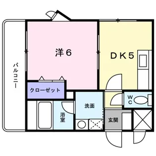 1DKの間取り画像