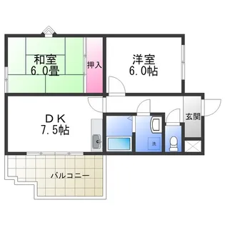 ハイツ水池【2階】の間取り