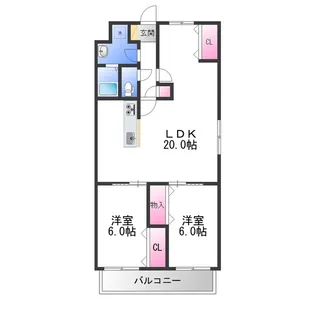 第3山内マンション【2階】の間取り