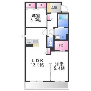 シャーメゾンみのり【1階】の間取り