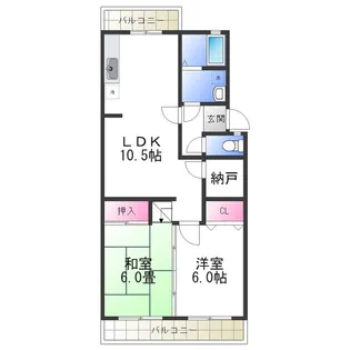 安田マンション【2階】の間取り