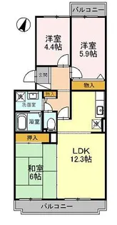オースター6番館【3階】の間取り