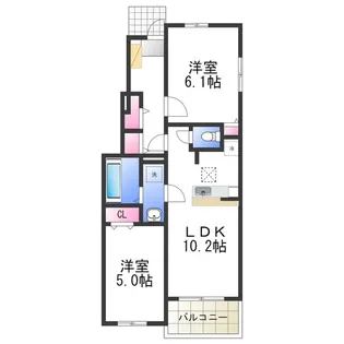 ルワンジュ草尾 Ⅰ【1階】の間取り