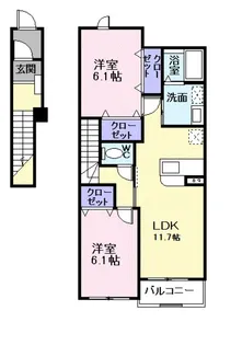 ベルメゾン【2階】の間取り