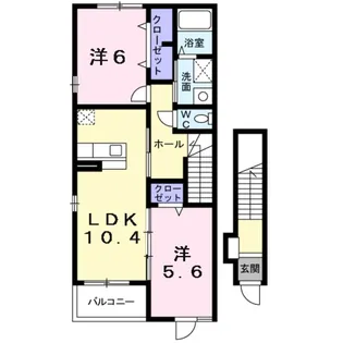 アメニティB【2階】の間取り