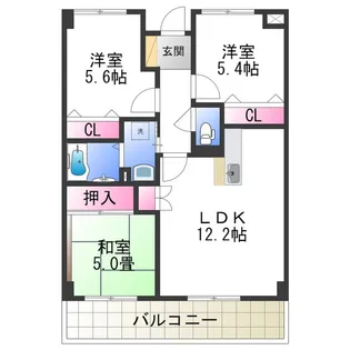 to U 狭山【2階】の間取り