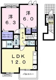 ジュネスオーブ【2階】の間取り