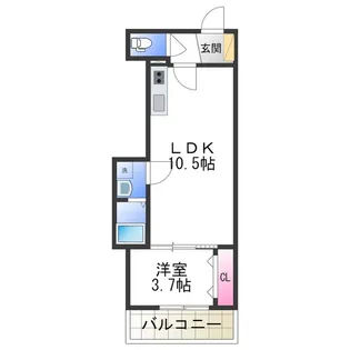 F+style浜寺石津町西3号館【3階】の間取り