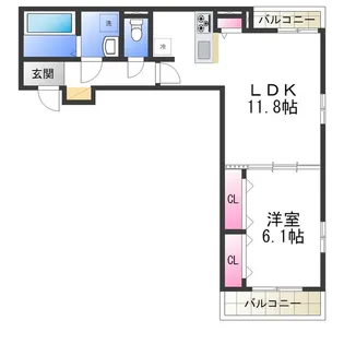 アルモニーメゾン【1階】の間取り