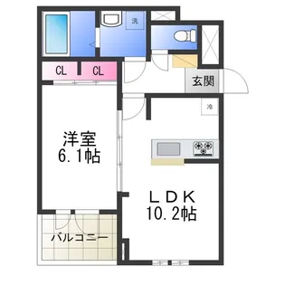 アルモニーメゾン【2階】の間取り