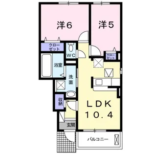 CASA立部A【1階】の間取り