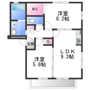 free bird B棟【3階】の間取り