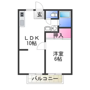 パナハイツ今熊Ⅱ【2階】の間取り
