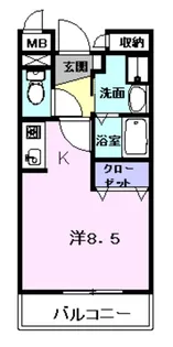 ウエスビュー【1階】の間取り