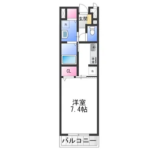 1Kの間取り画像