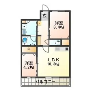 YF宮山台ガーデン【2階】の間取り