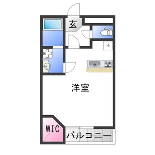 レオパレスウォームコーポ深阪【1階】の間取り