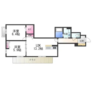 シャーメゾン サカイパークスⅡ【1階】の間取り