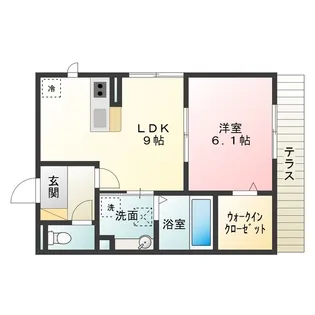 1LDKの間取り画像