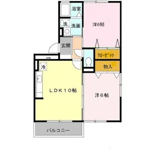 グレース岸田【1階】の間取り