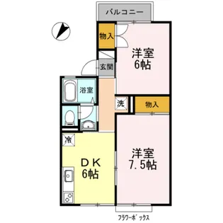 ロイヤルシャルム米田【2階】の間取り