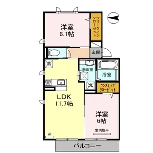 ル・ジャルダン アンソレイユ【1階】の間取り