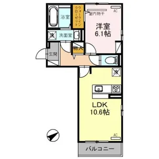 パストラル大美野【2階】の間取り