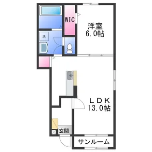 バーミィ【1階】の間取り