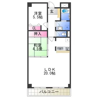 エクセル深阪【2階】の間取り