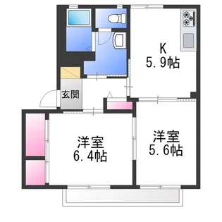 ラ・フォーレ深井 H棟【1階】の間取り