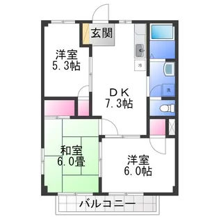 ハイツ・イーストⅠ【2階】の間取り